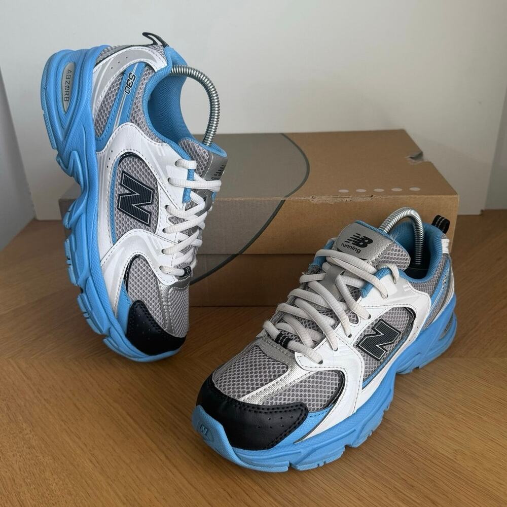 New Balance 530 Blue/Grey/Black Kids Sneakers- SZ 4 Y- W 5.5